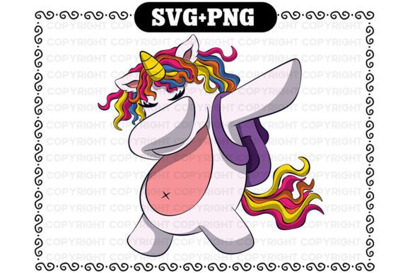 Dabbing School Student Unicorn Design: Graphics & Illustrations