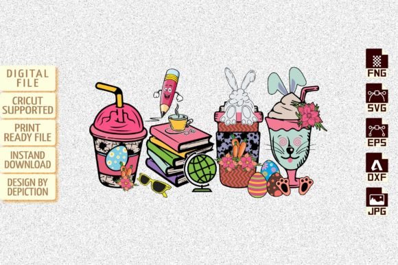 Easter Coffee Kindergarten Teacher Graphics and T-Shirt Designs