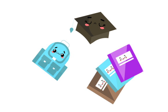 Kawaii School Supplies Bundle: Graphics & Icons