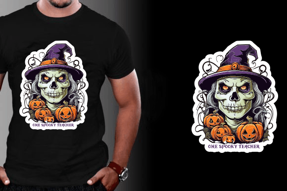 One Spooky Teacher Graphics for T-Shirt Designs