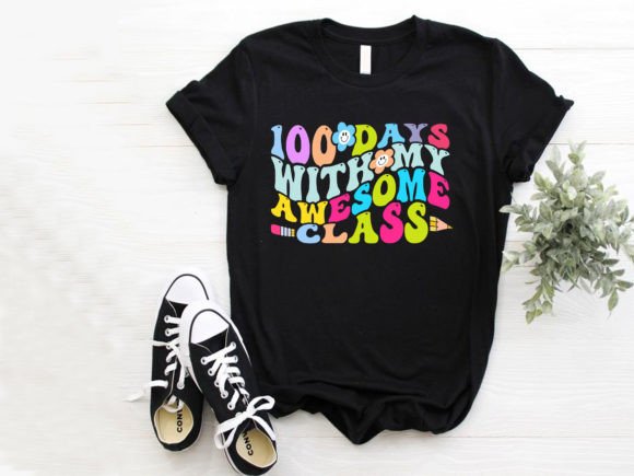 Retro 100 Days Graphics for T-Shirt Designs