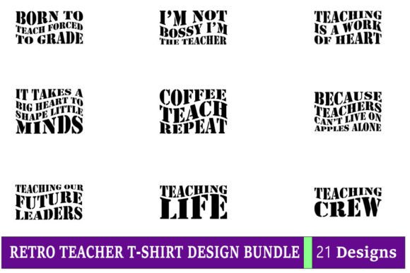 Retro Teacher Graphics for T-Shirt Designs