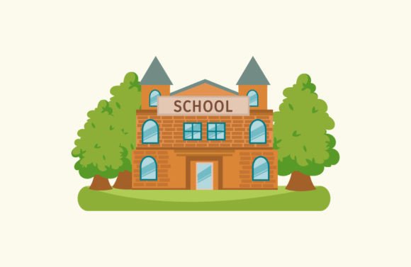 School Building Icon-1: Graphics & Icons Review