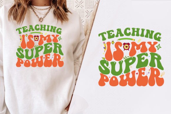 Superpower Teacher Inspire Tee Design Graphics