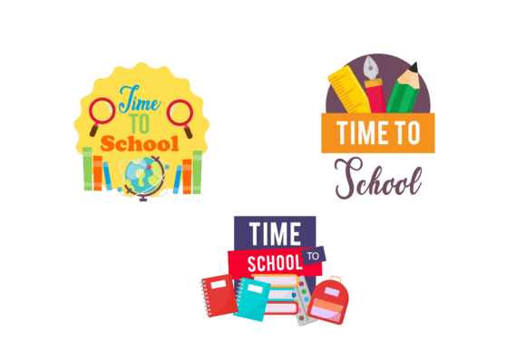 Time-to-school Logo Bundle: Graphics & Icons